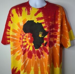 Tie Dyed Africa T-Shirt XXL